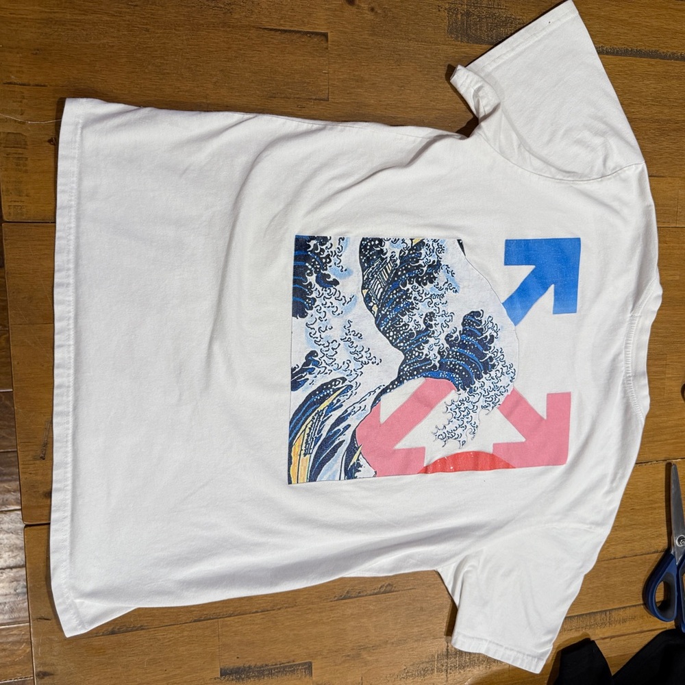 Off-White White Tee with Graphic Print